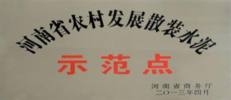 河南省農(nóng)村發(fā)展散裝水泥示范點